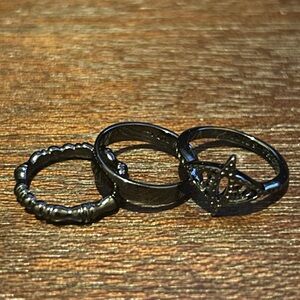 Kendra Scott • Midi Stackable Rings • Gunmetal Tone Set of 3